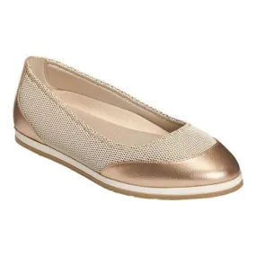 Aerosoles Women GET Smart Ballet Flat Gold Combo Sneakers