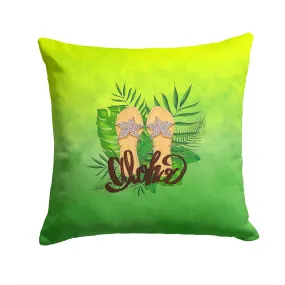 Aloha Flip Flops Fabric Decorative Pillow BB7449PW1414