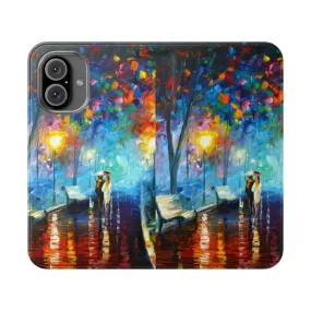 Artistic Afremov-Inspired Flip Phone Case for Nature Lovers