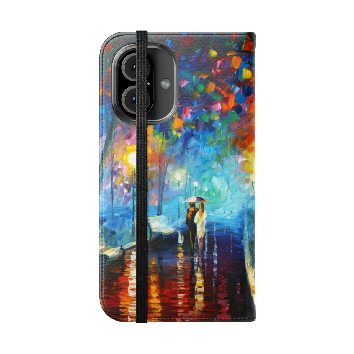 Artistic Afremov-Inspired Flip Phone Case for Nature Lovers