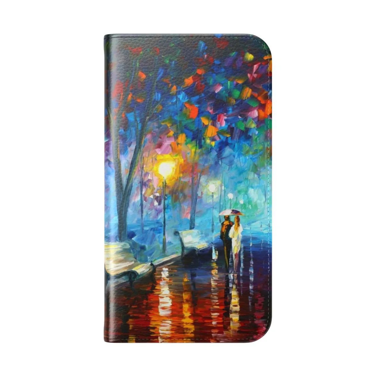 Artistic Afremov-Inspired Flip Phone Case for Nature Lovers