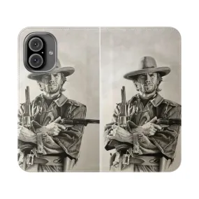 Artistic Clint Eastwood Spaghetti Western Inspired Flip Cover Phone Case
