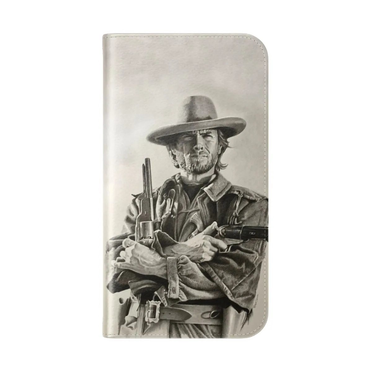Artistic Clint Eastwood Spaghetti Western Inspired Flip Cover Phone Case