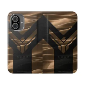 Artistic Dune-Inspired Flip Phone Case