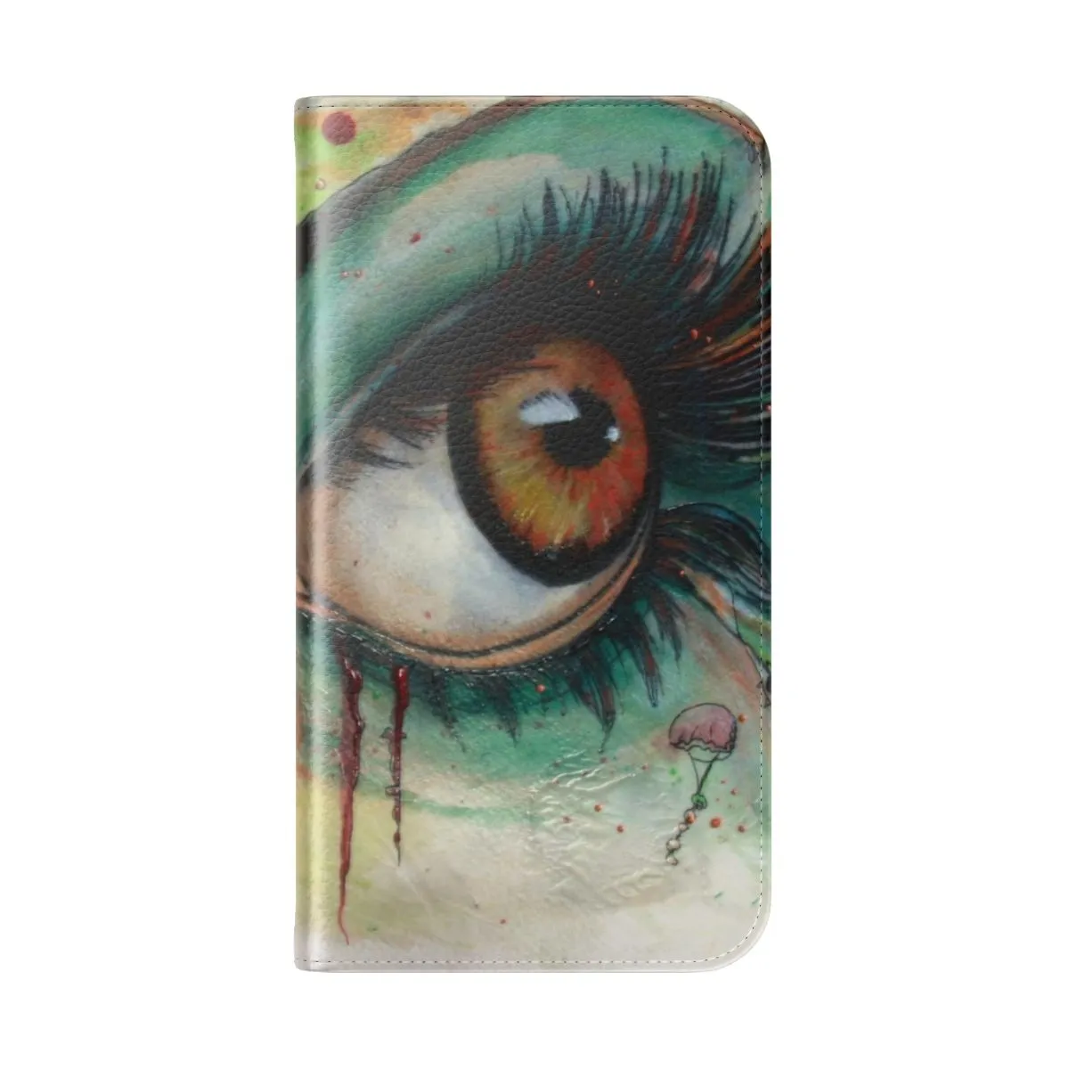Artistic Encaustic Flip Cover Phone Case - Blink of Eyes Design