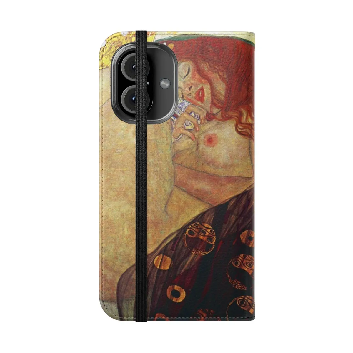 Artistic Flip Cover Phone Case Inspired by Gustav Klimt's Danaë