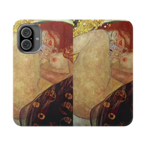Artistic Flip Cover Phone Case Inspired by Gustav Klimt's Danaë
