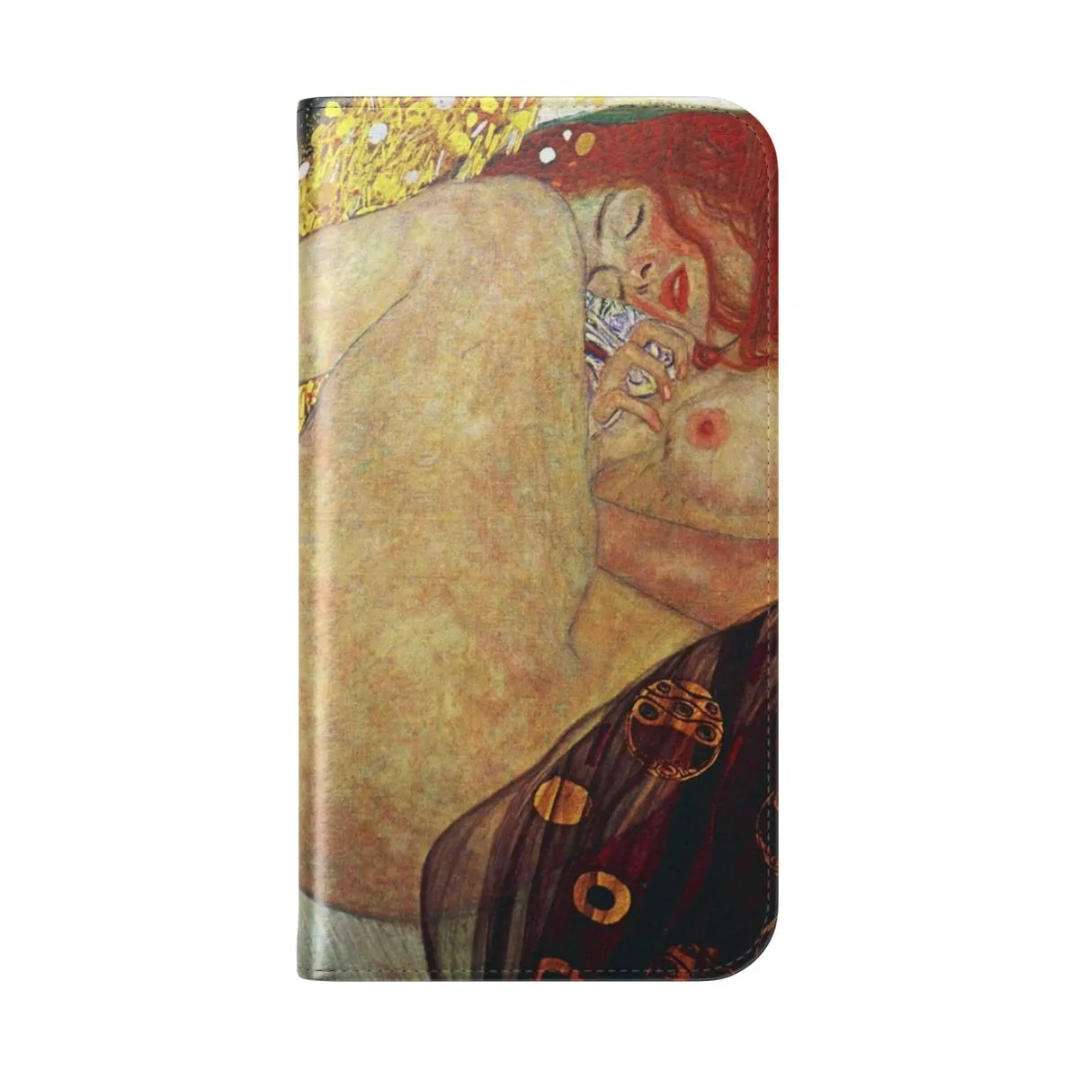 Artistic Flip Cover Phone Case Inspired by Gustav Klimt's Danaë