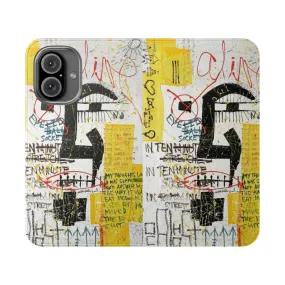 Artistic Flip Cover Phone Case with Abstract Designs