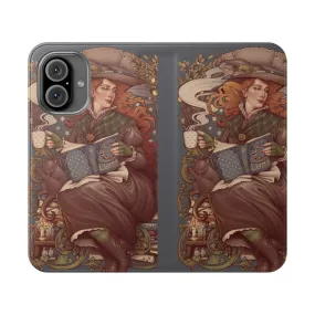 Artistic Flip Cover Phone Case with Gothic and Bohemian Designs