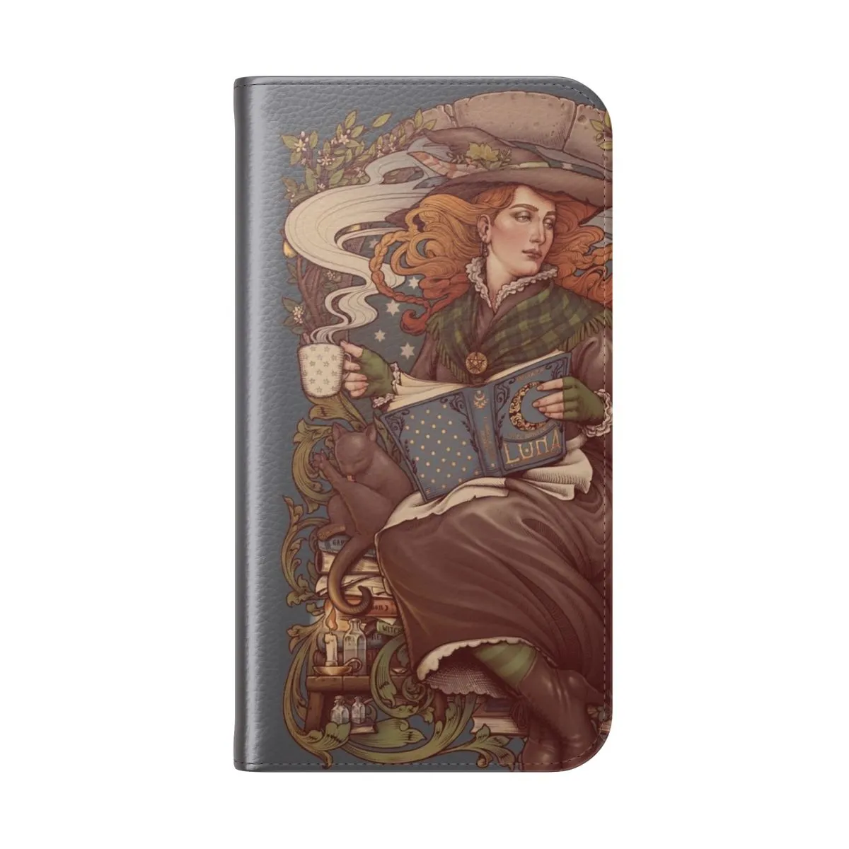Artistic Flip Cover Phone Case with Gothic and Bohemian Designs