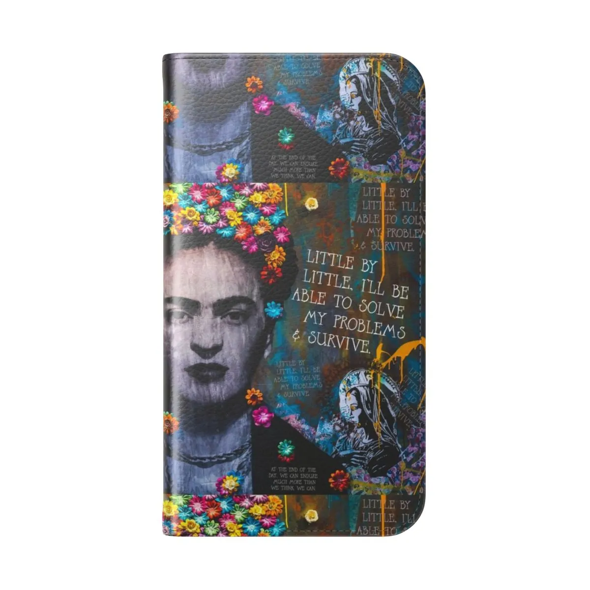 Artistic Frida Kahlo Inspired Motivational Flip Cover Phone Case