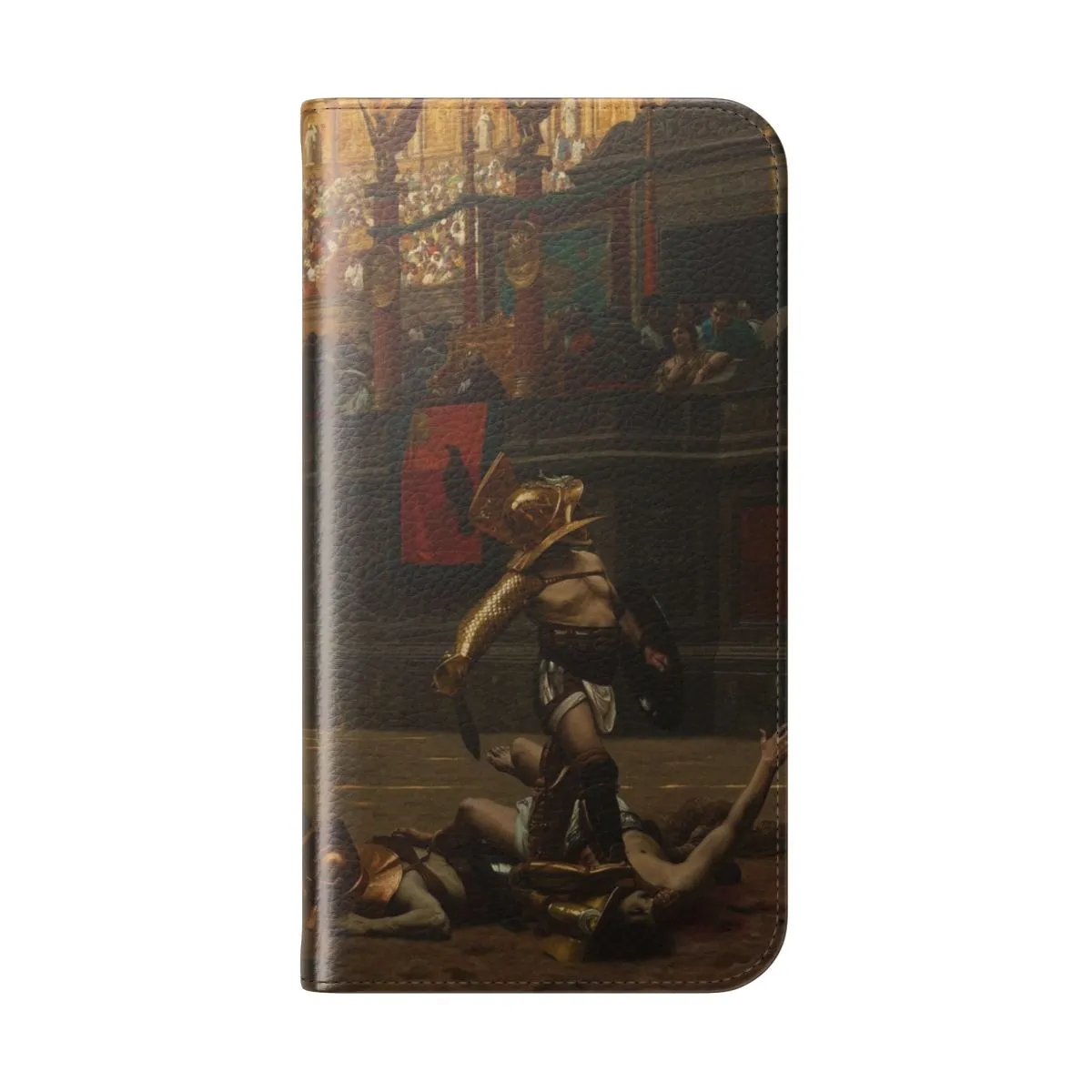 Artistic Gladiator-Inspired Flip Phone Case