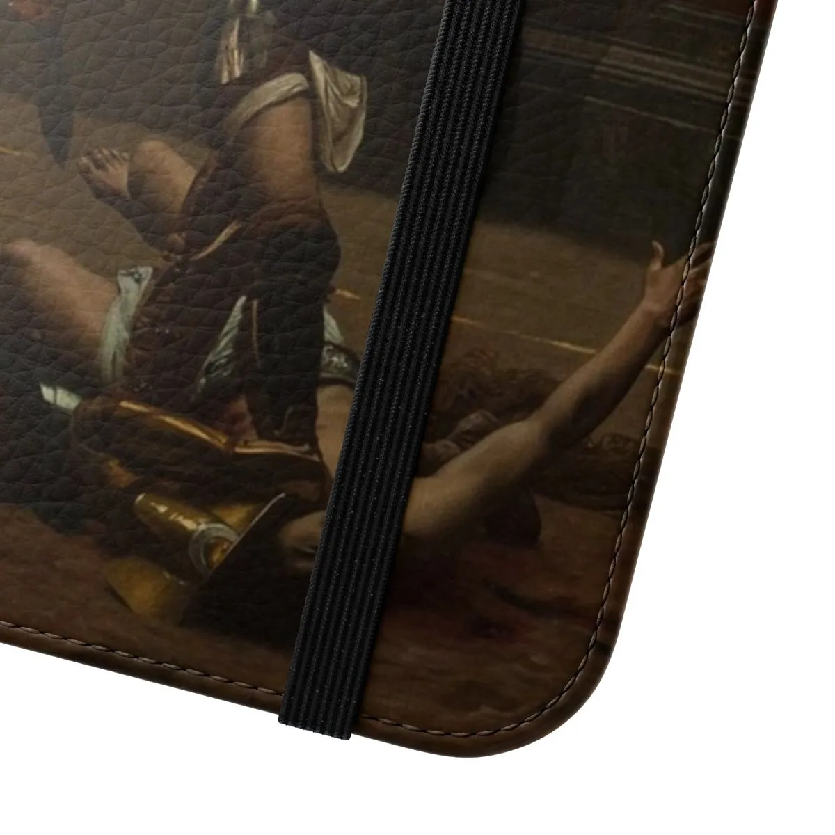 Artistic Gladiator-Inspired Flip Phone Case