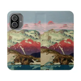 Artistic Japanese Landscape Phone Case - Nature Inspired Flip Cover