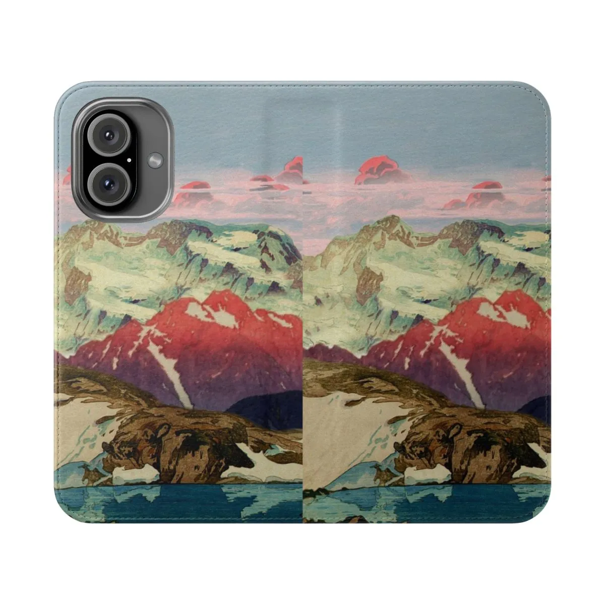 Artistic Japanese Landscape Phone Case - Nature Inspired Flip Cover