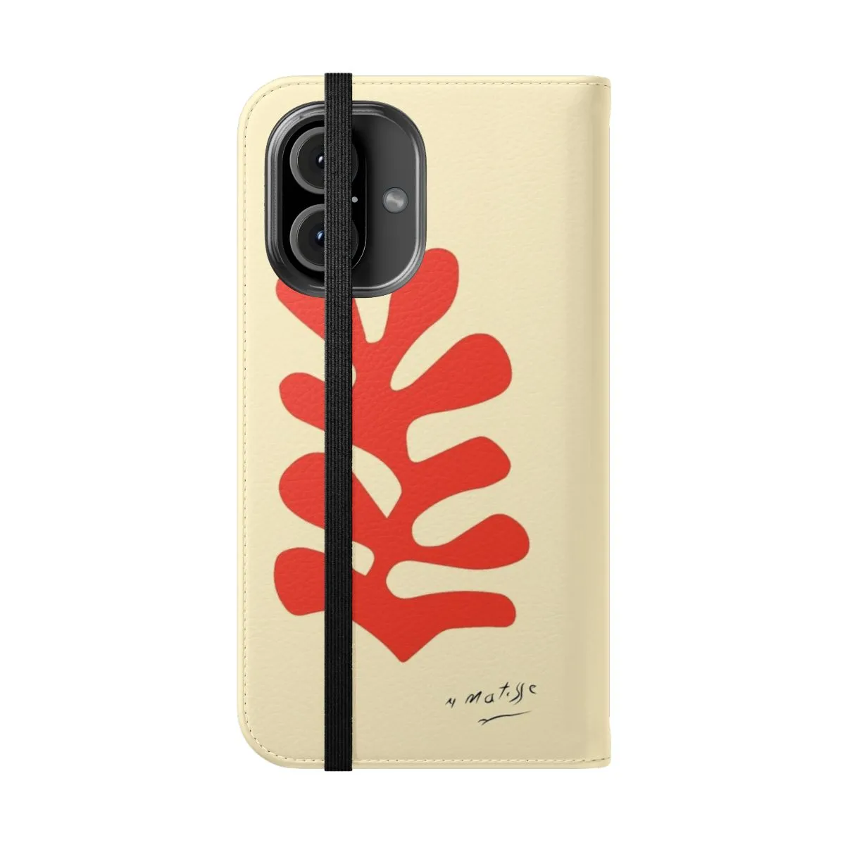 Artistic Leaf Cutout Flip Cover Phone Case - Inspired by Henri Matisse