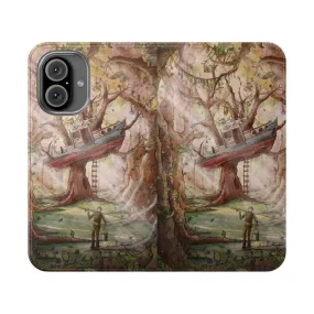 Artistic Nature-Inspired Fisherman Flip Cover Phone Case