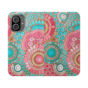 Artistic Tribal Design Flip Phone Case