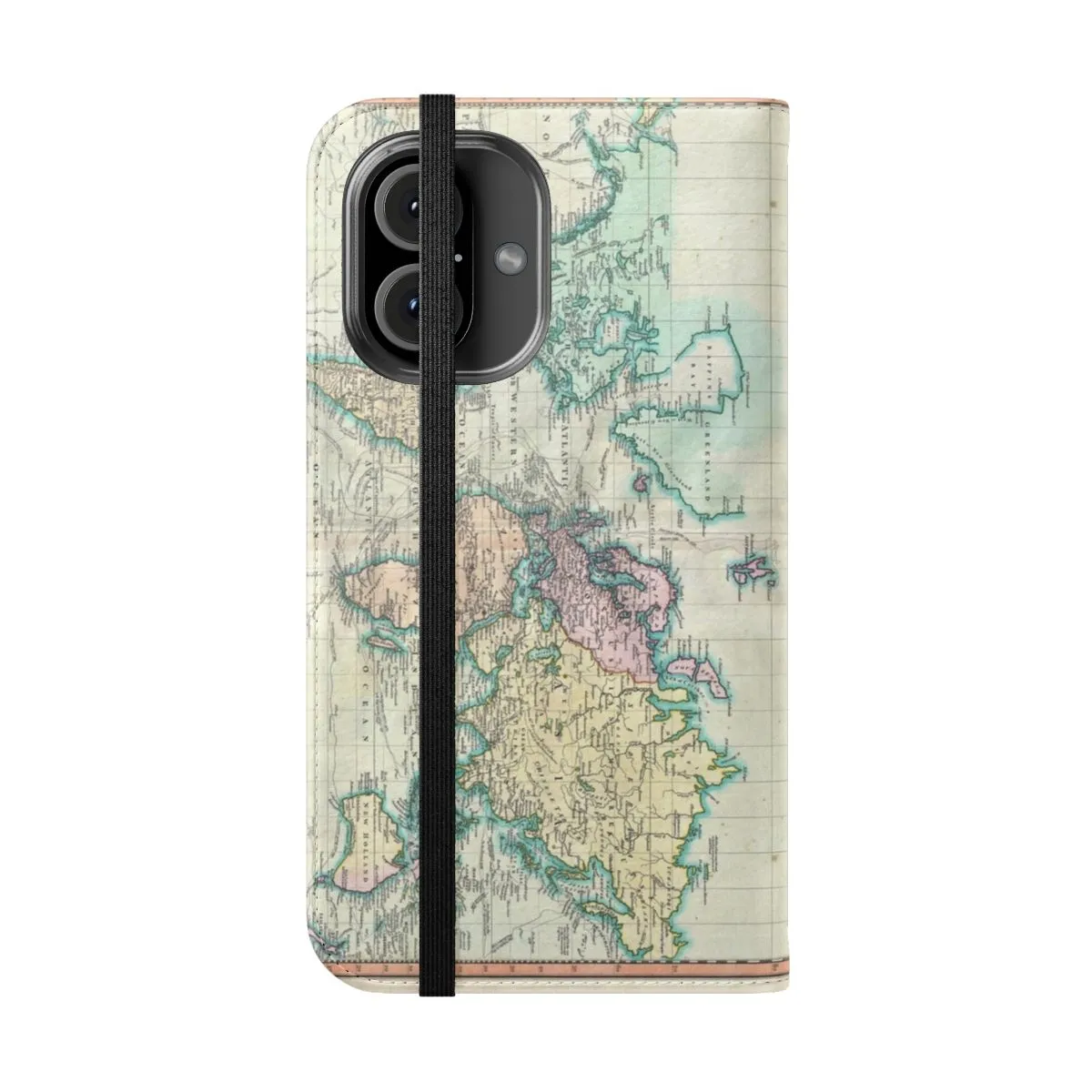 Artistic Vintage Map of the World (1801) Flip Phone Case
