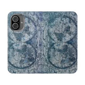 Artistic World Map Flip Cover Phone Case