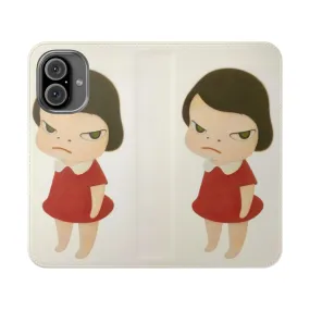 Artistic Yoshitomo Nara Inspired Flip Cover Phone Case