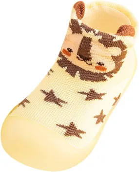 Baby Shoes,Boys Kids Girls Knit Rubber Solid Baby Stocking Shoes Slipper Socks Sole Toddler Warm Soft Baby Shoes