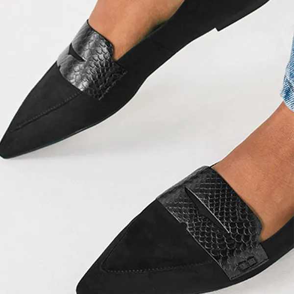 Black Forever Comfort® Point Toe Loafers