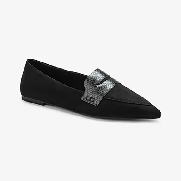Black Forever Comfort® Point Toe Loafers