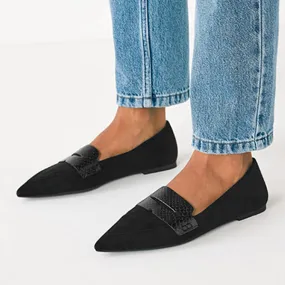 Black Forever Comfort® Point Toe Loafers