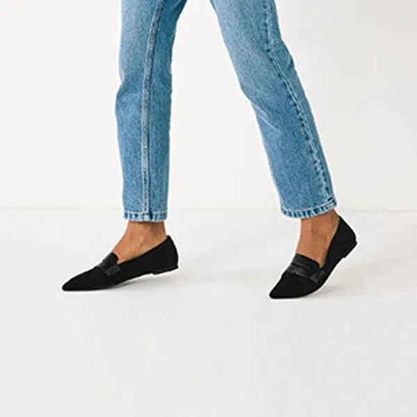 Black Forever Comfort® Point Toe Loafers