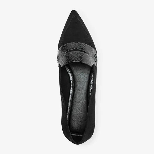 Black Forever Comfort® Point Toe Loafers