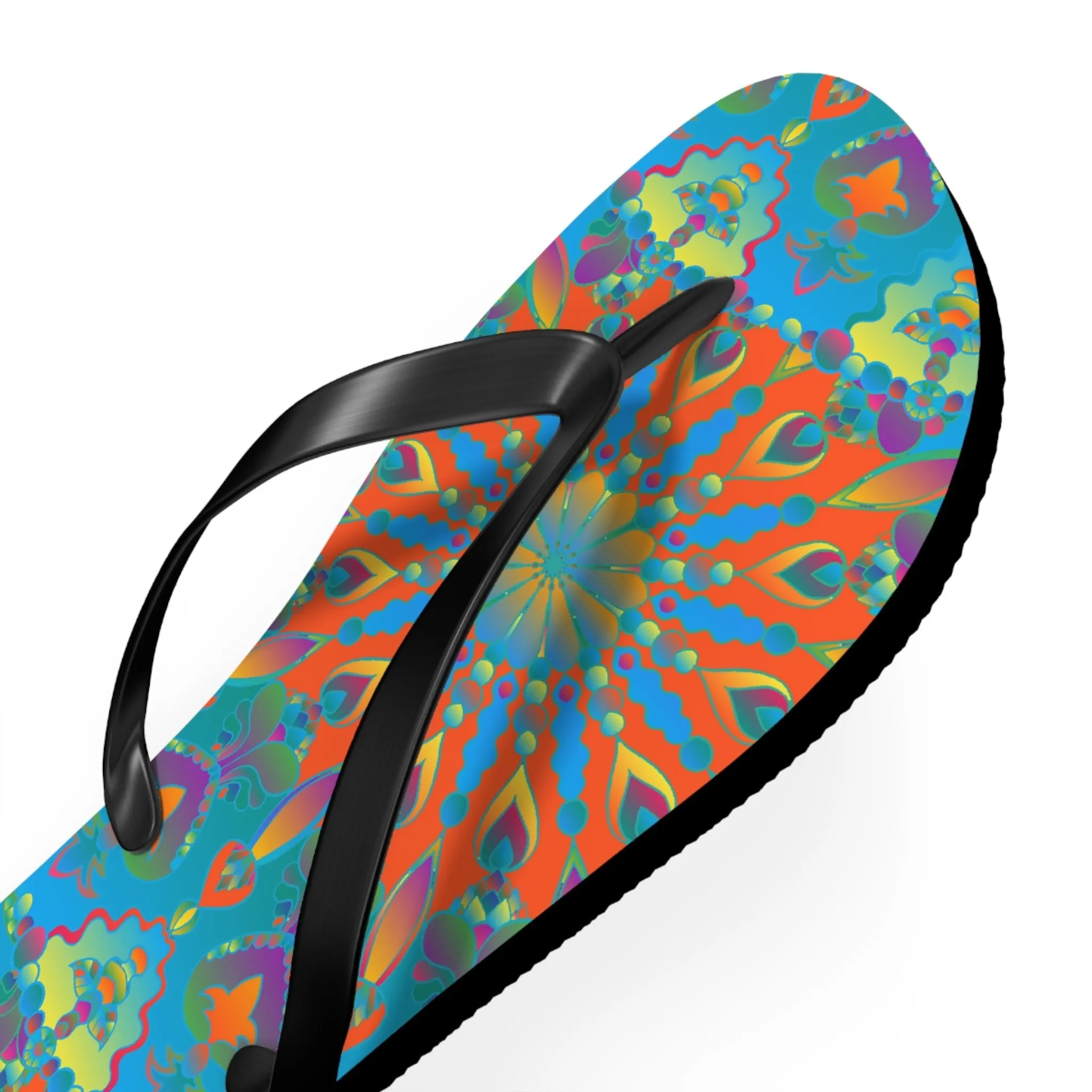 Bohemian Mandala Flip Flops for Beach Style