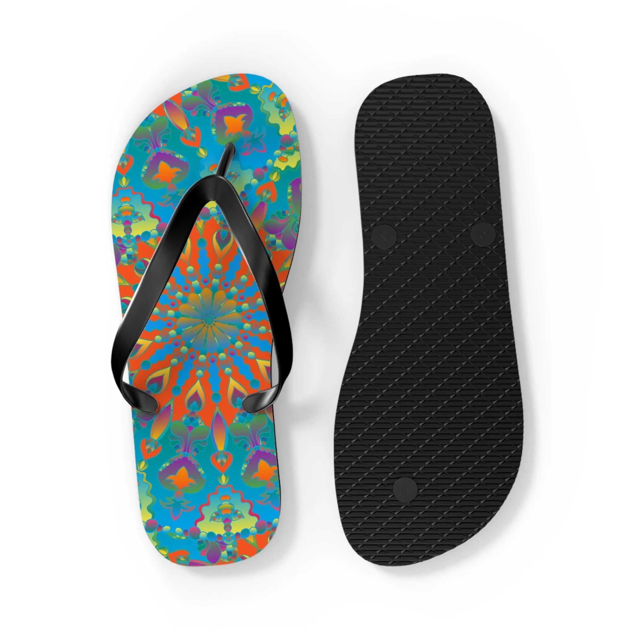 Bohemian Mandala Flip Flops for Beach Style