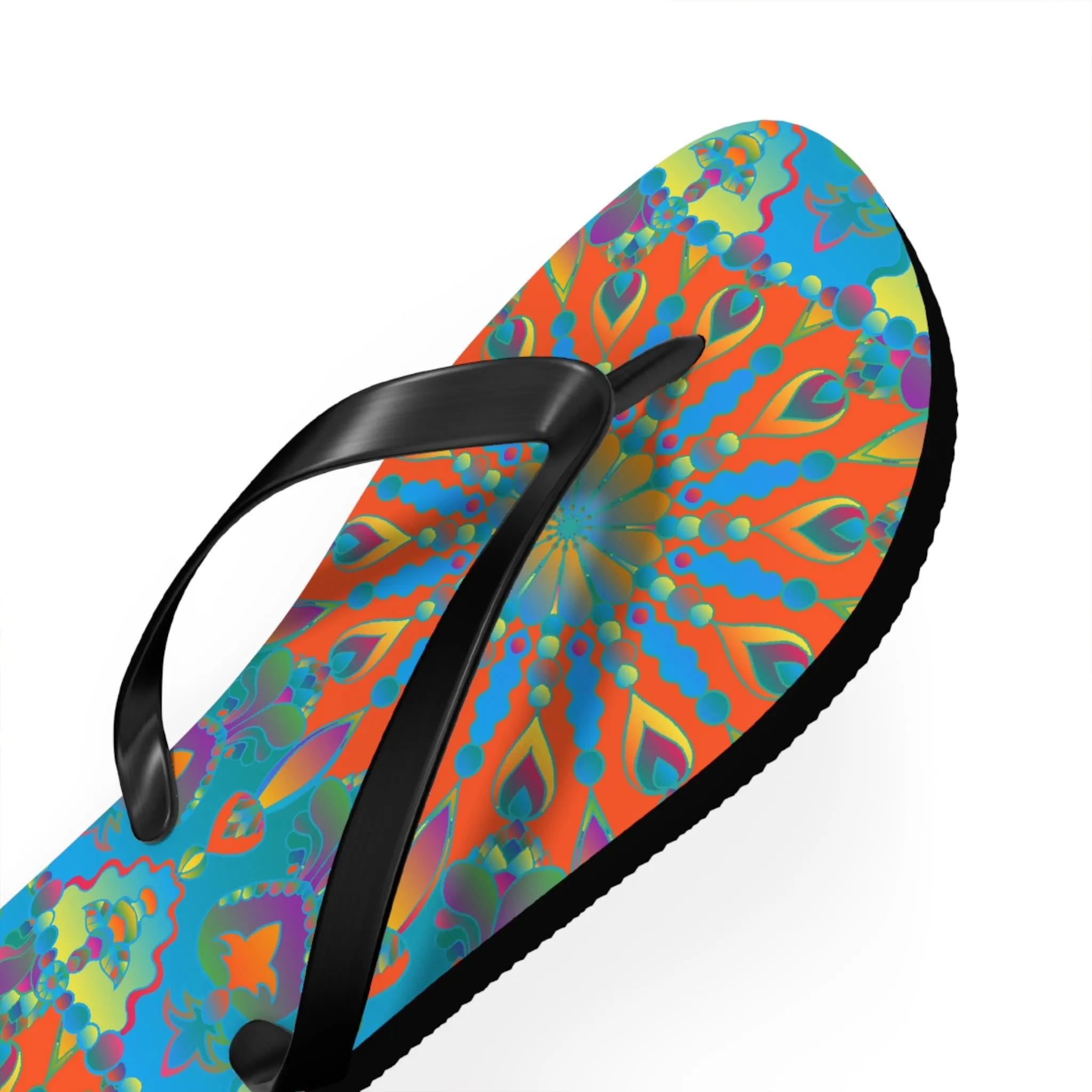Bohemian Mandala Flip Flops for Beach Style