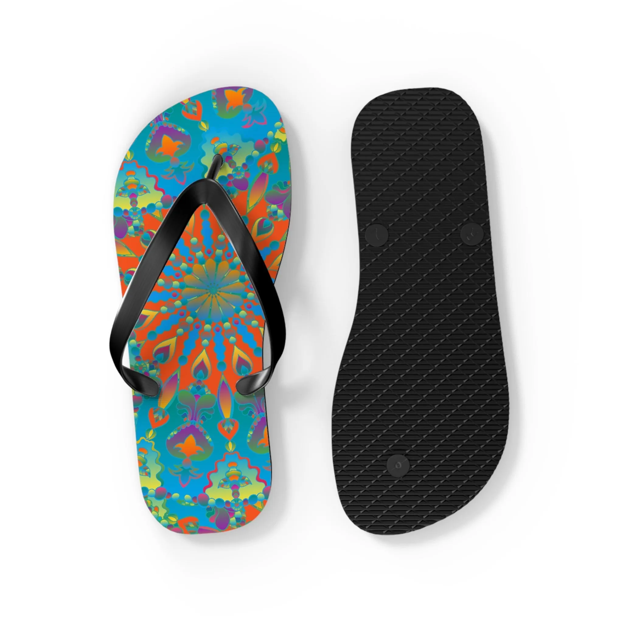 Bohemian Mandala Flip Flops for Beach Style