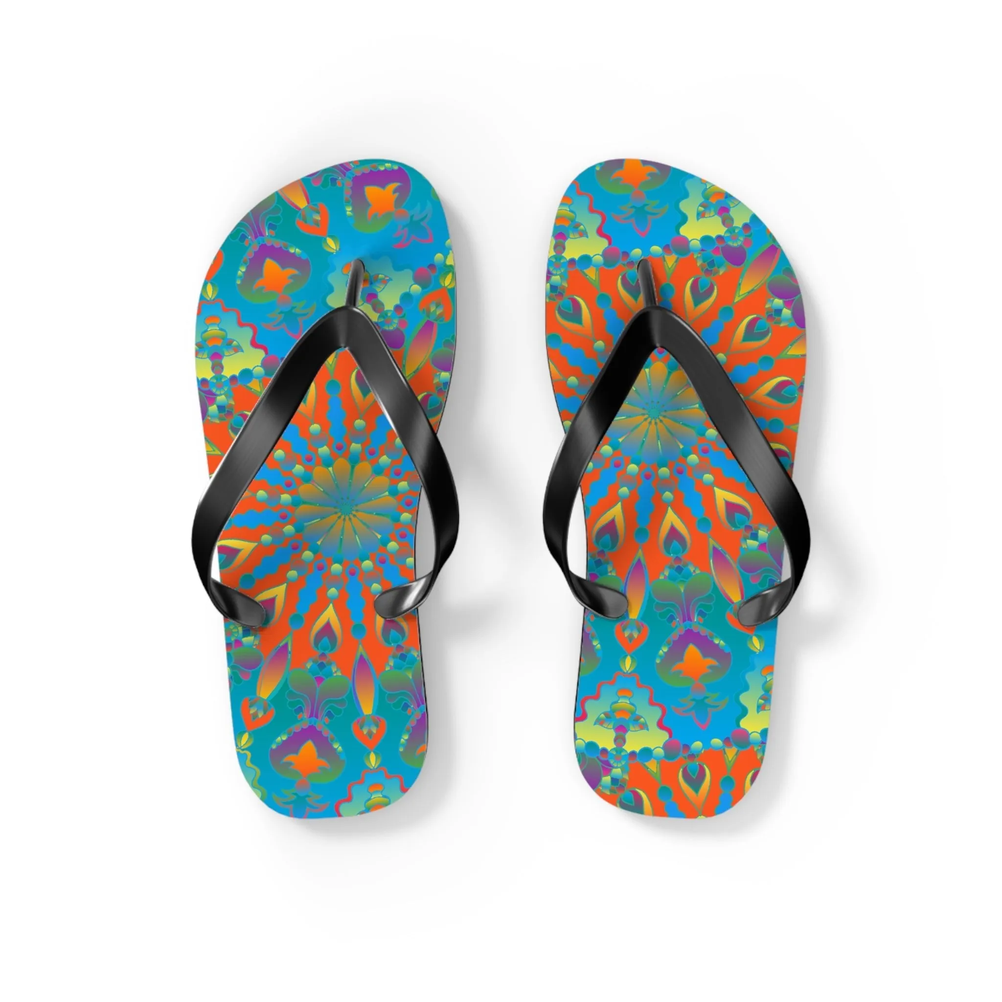 Bohemian Mandala Flip Flops for Beach Style