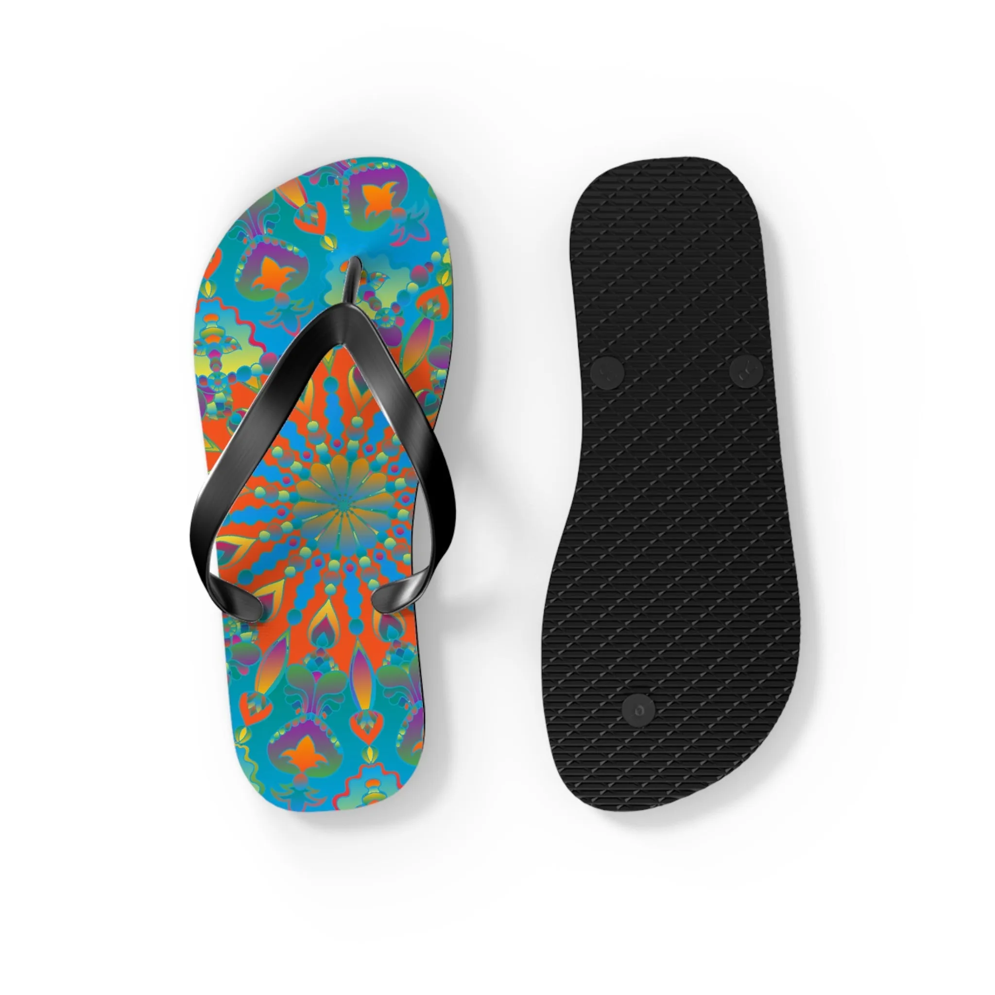 Bohemian Mandala Flip Flops for Beach Style