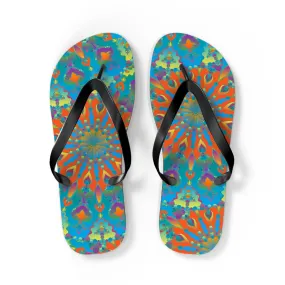 Bohemian Mandala Flip Flops for Beach Style