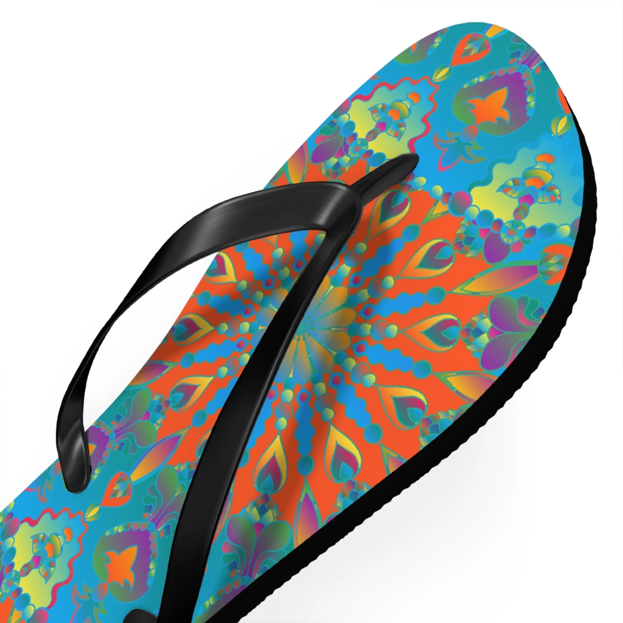 Bohemian Mandala Flip Flops for Beach Style