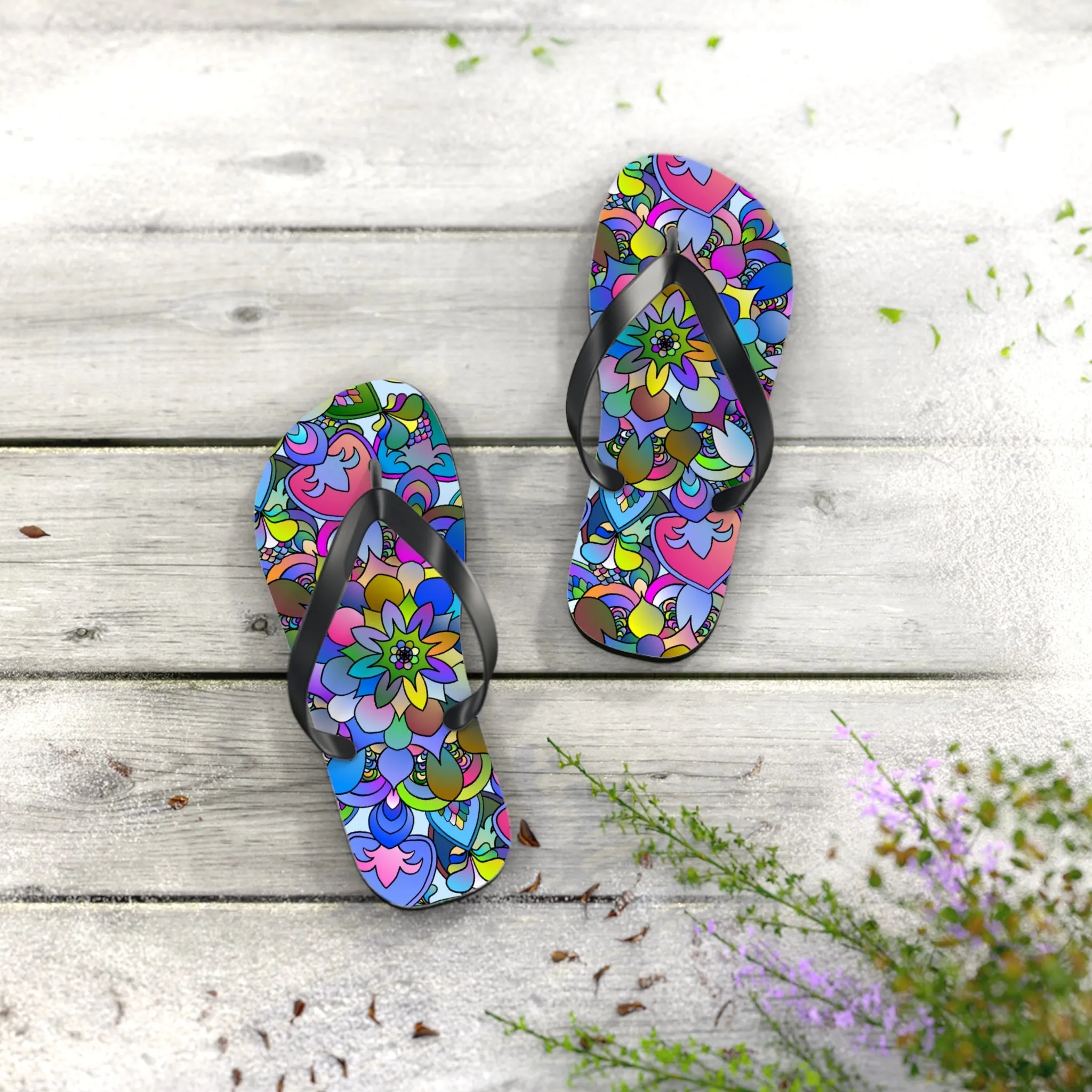 Bohemian Mandala Flip Flops - Summer Beachwear