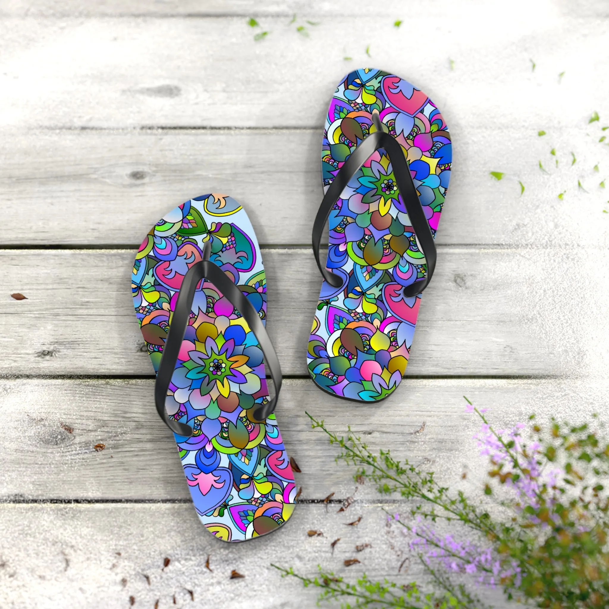Bohemian Mandala Flip Flops - Summer Beachwear