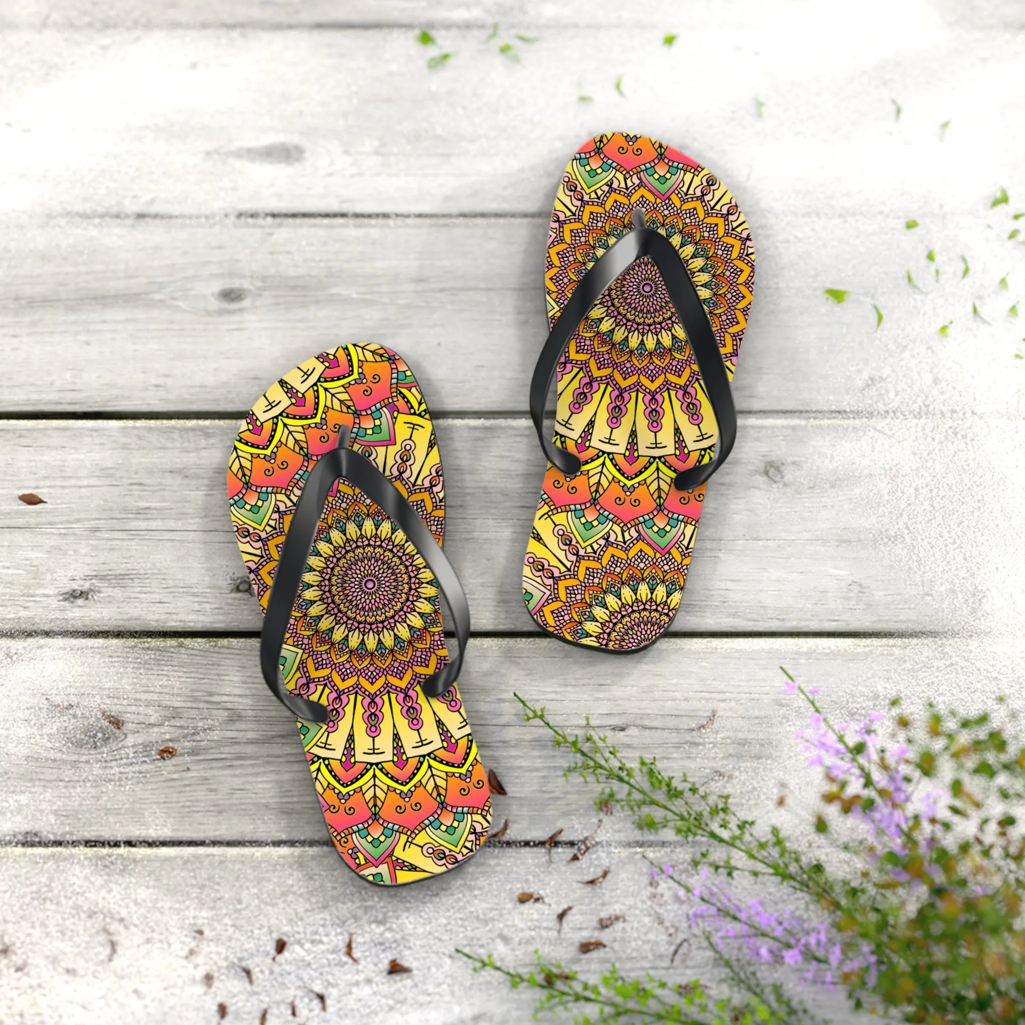 Bohemian Mandala Sandals - Colorful & Comfy