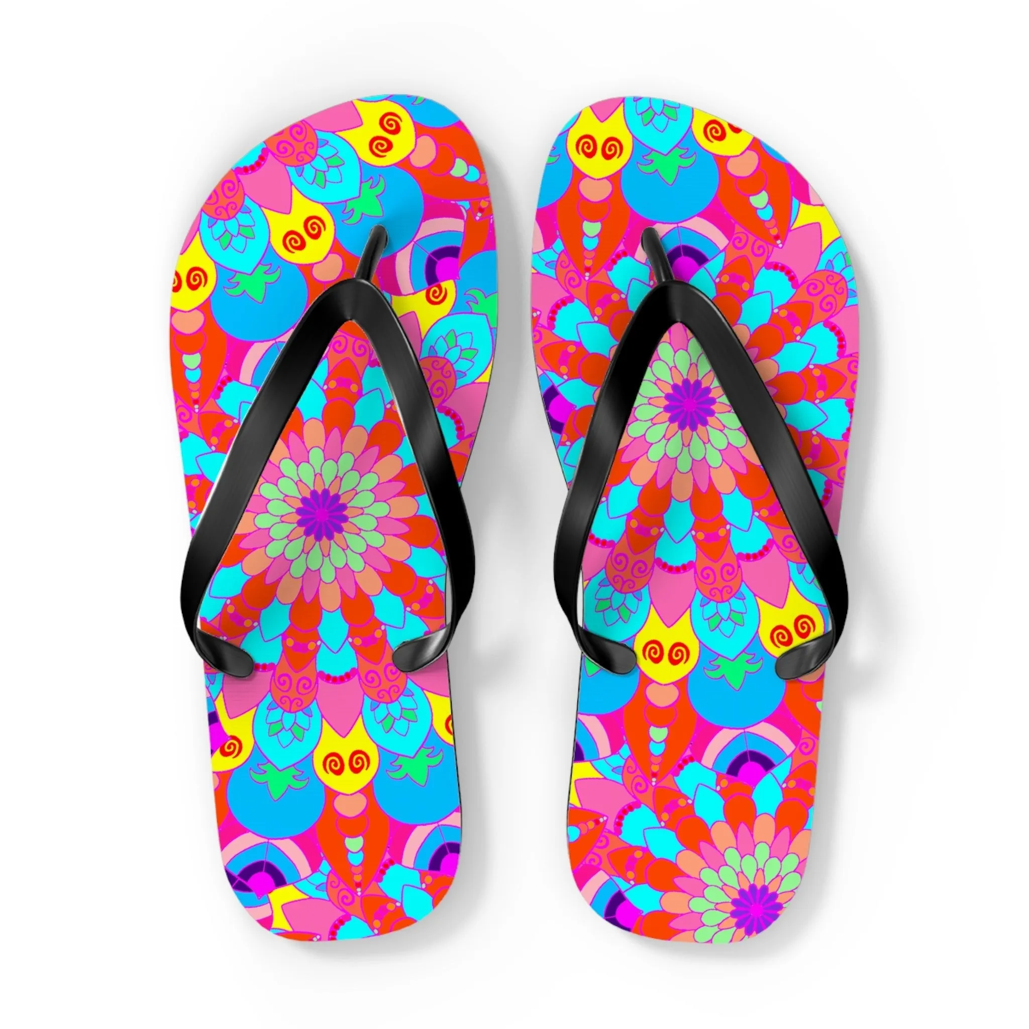 Boho Mandala Flip Flops - Summer Style