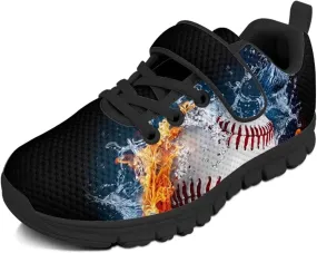 Boys'Skateboarding Shoes,Non-Slip Flat Tennis Shoes Children's Lightweight Strap Sneakers for Travel Jogging