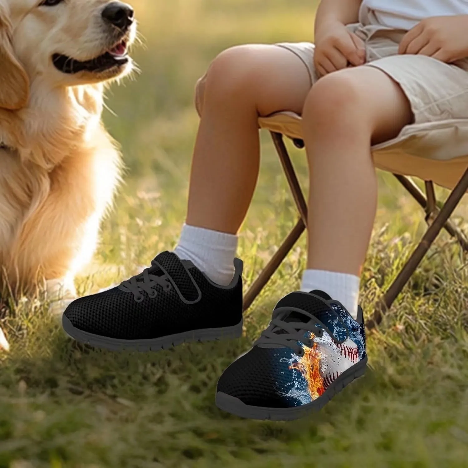 Boys'Skateboarding Shoes,Non-Slip Flat Tennis Shoes Children's Lightweight Strap Sneakers for Travel Jogging