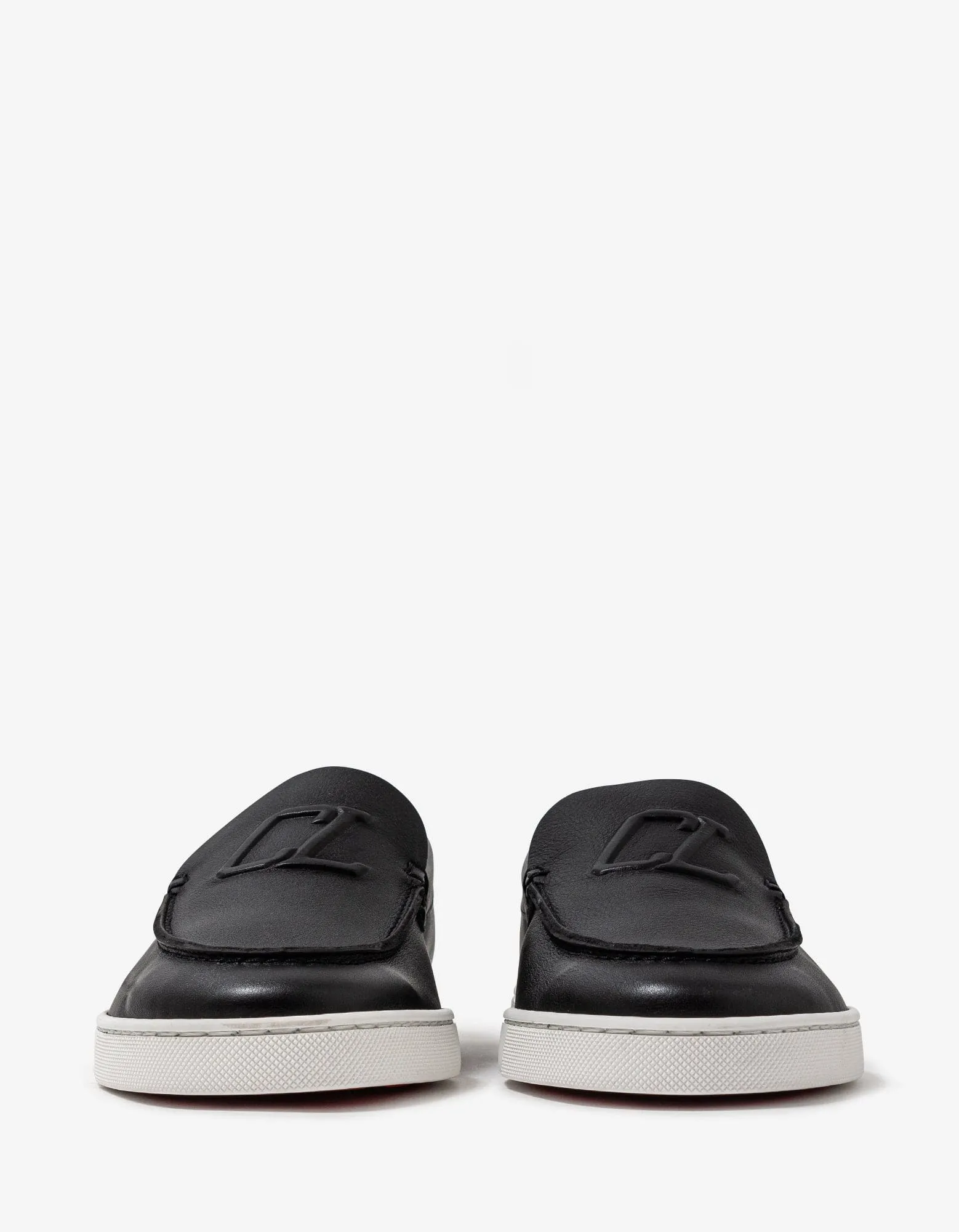 Christian Louboutin Varsiboat Black Leather Boat Shoes