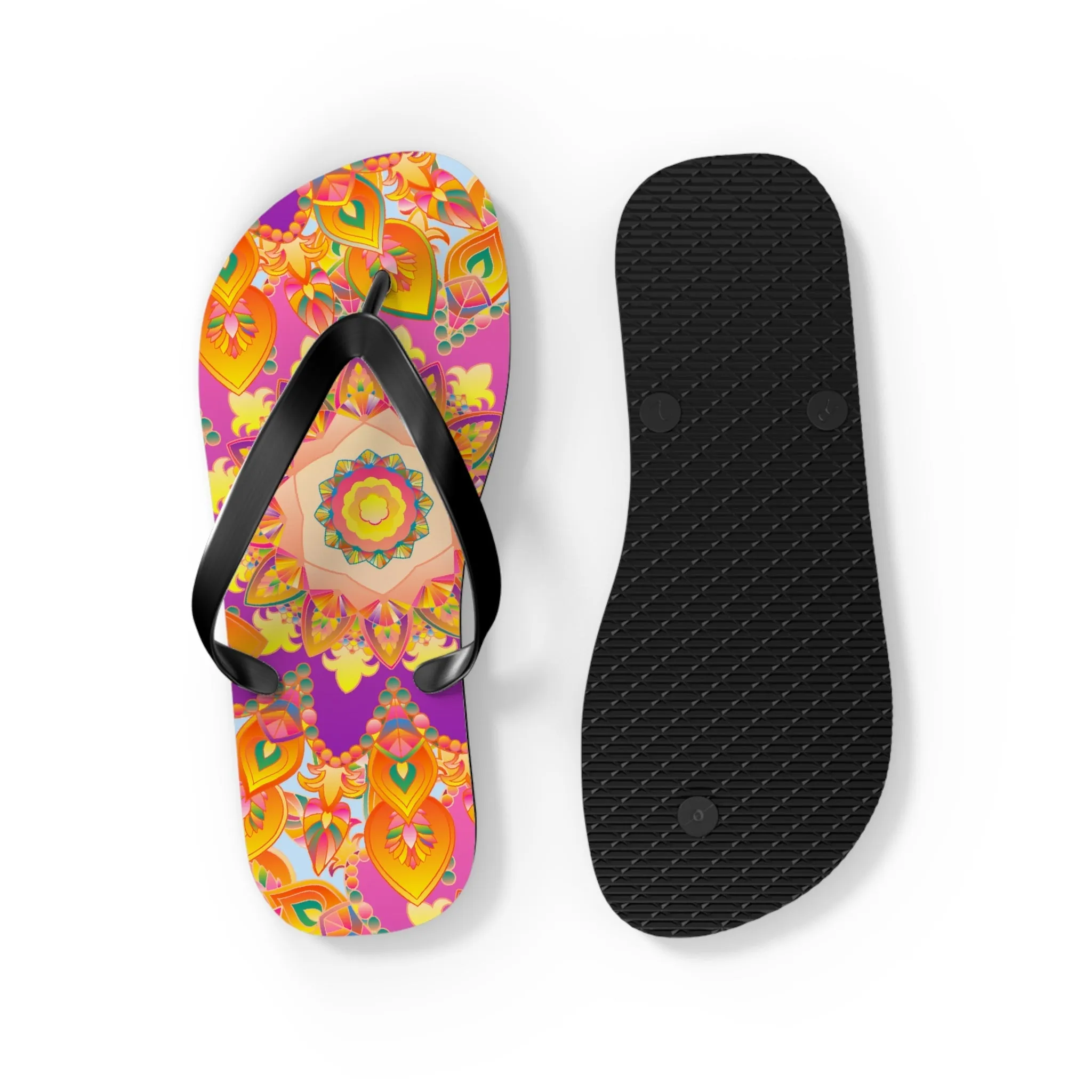 Colorful Bohemian Mandala Flip Flops