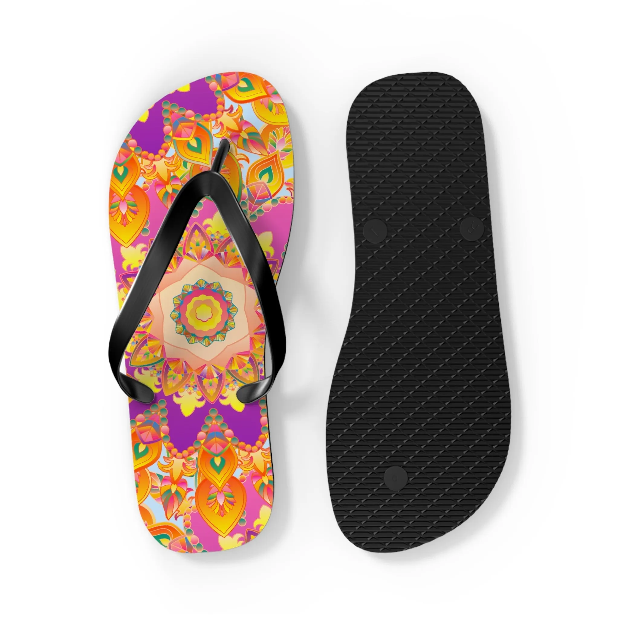 Colorful Bohemian Mandala Flip Flops
