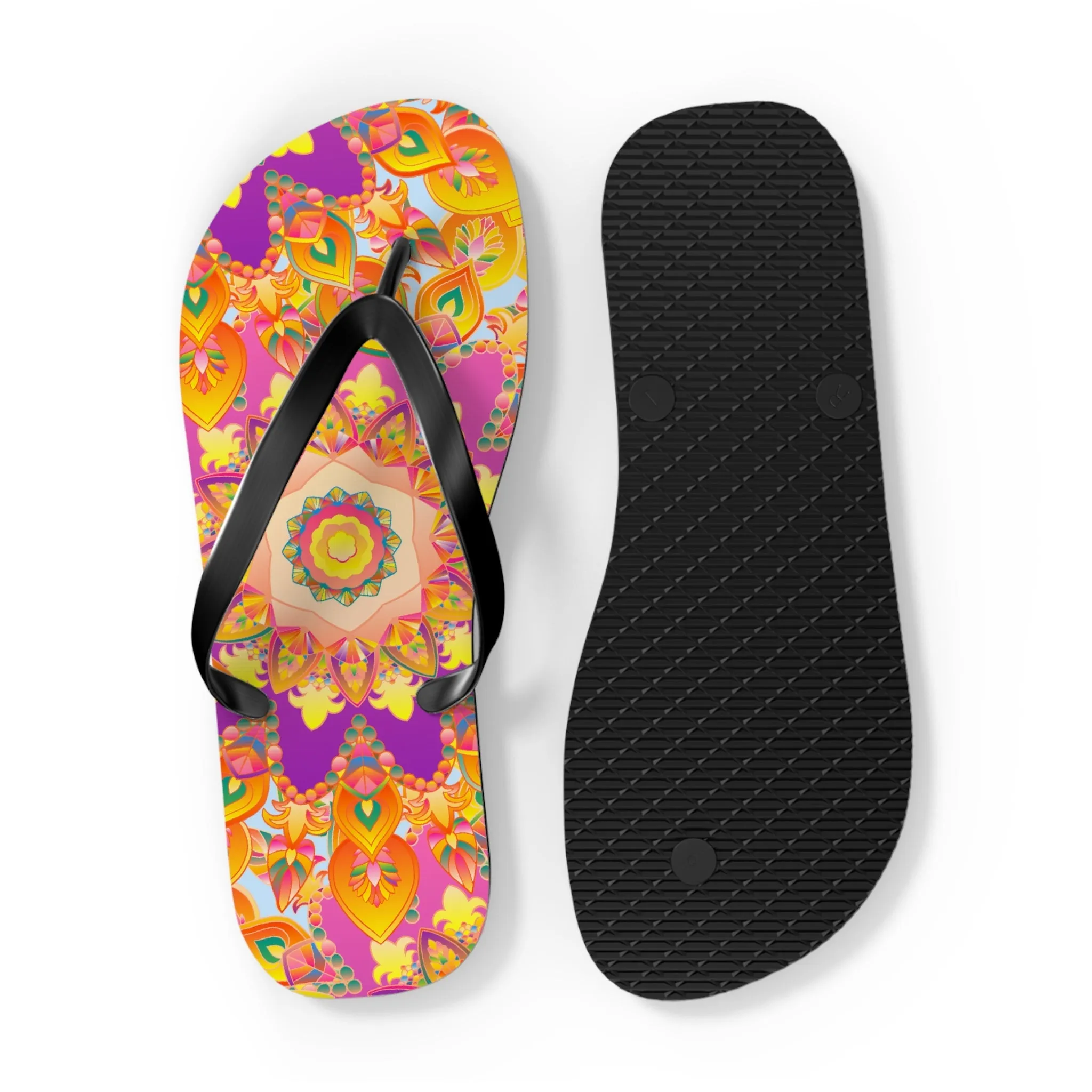 Colorful Bohemian Mandala Flip Flops